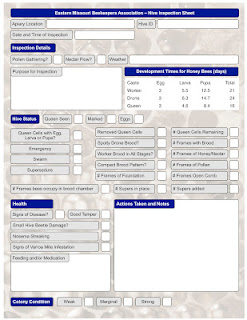 Hive Inspection Sheet